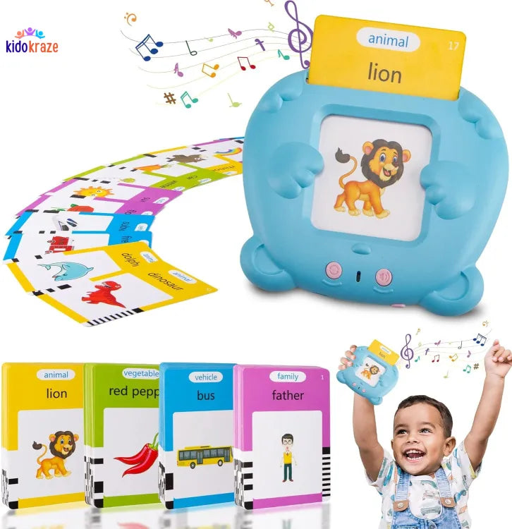 ESENT™| KIDS FLASH TALKING CARDS 200+ EDUCATIONAL WORDS