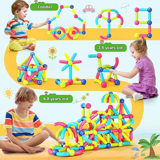 ESENT™| Magnetic Sticks Building Blocks For Kids Early Development