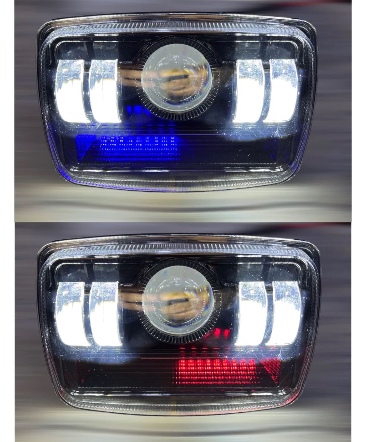 ESENT™|Bike Headlight with Red/Blue Stripe