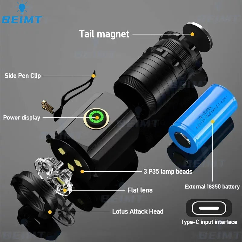 ESENT™| LED Flashligt Long Range Rechargeable Torch