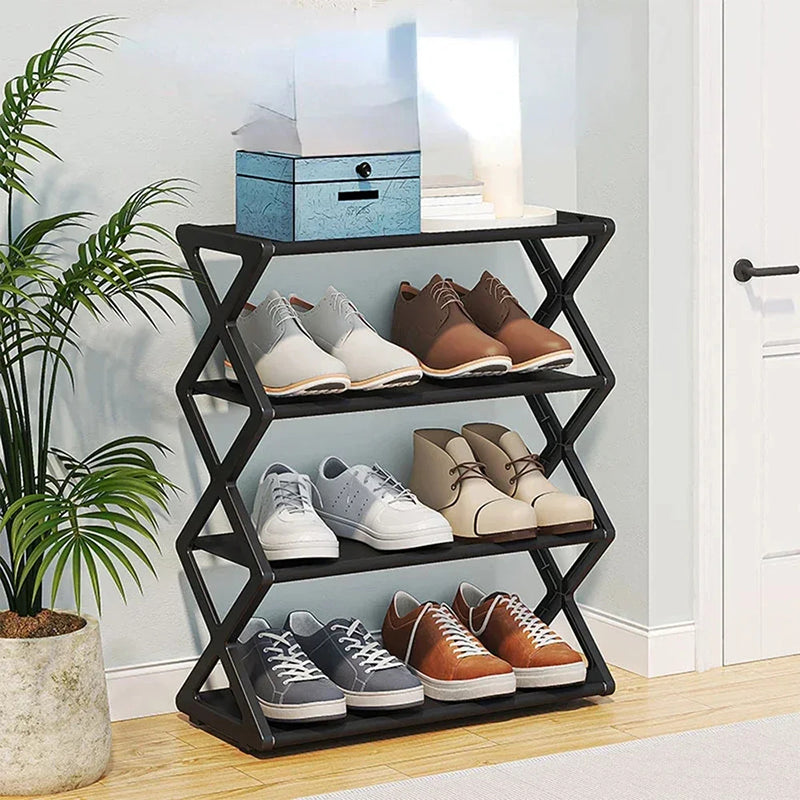 ESENT™ | X Shaped 4 Layer Shoe Rack